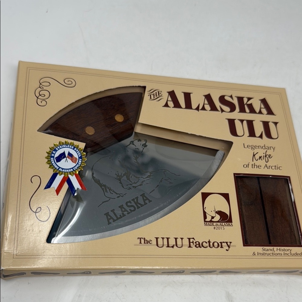 Alaska ULU Knife with Bear NEW in box